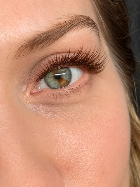 Brown lash extensions by PaoLash in Dublin 2