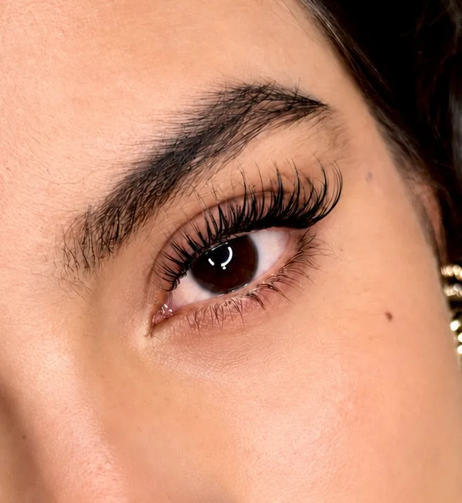 Wispy lash lift by PaoLash in Dublin 2: a softly lifted look with visible separation and an open, expressive finish. Your artist will guide your treatment choice.